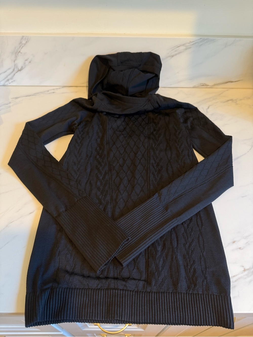 Lululemon restless black pullover seamless hoodie